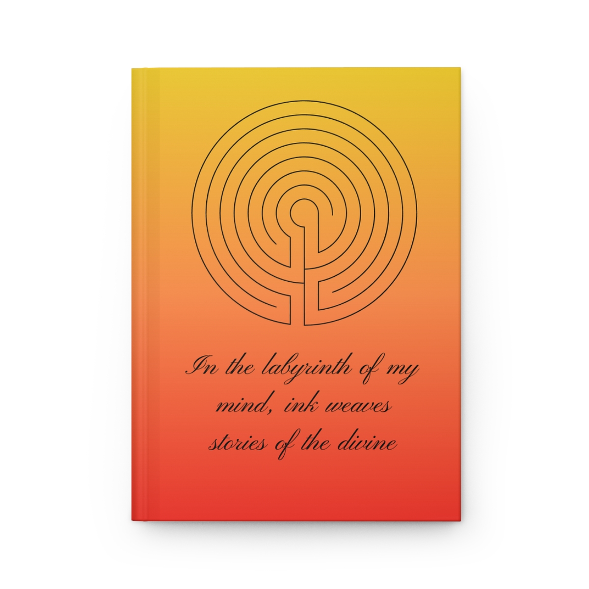 Labyrinth (Yellow & Orange) – Hardcover Journal Matte