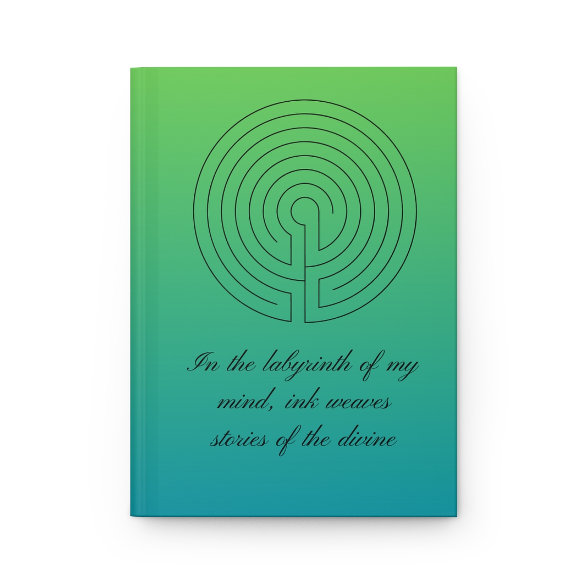 Labyrinth (Green & Blue) – Hardcover Journal